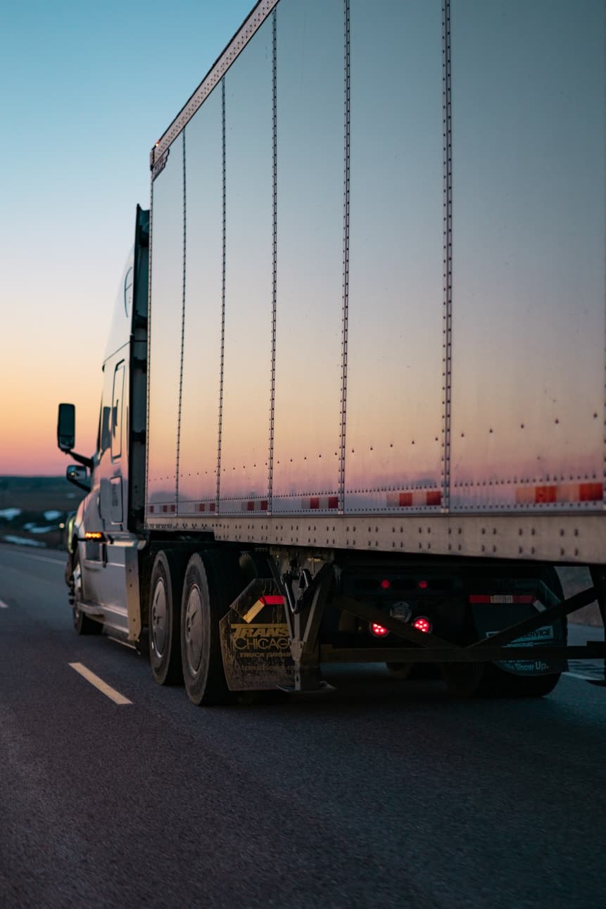 Logistics Truck on Highway